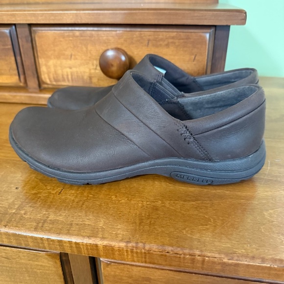 New Merrell Women Size 8 Dassie Stitch Loafer Espresso Brown Shoes leather - Picture 1 of 8